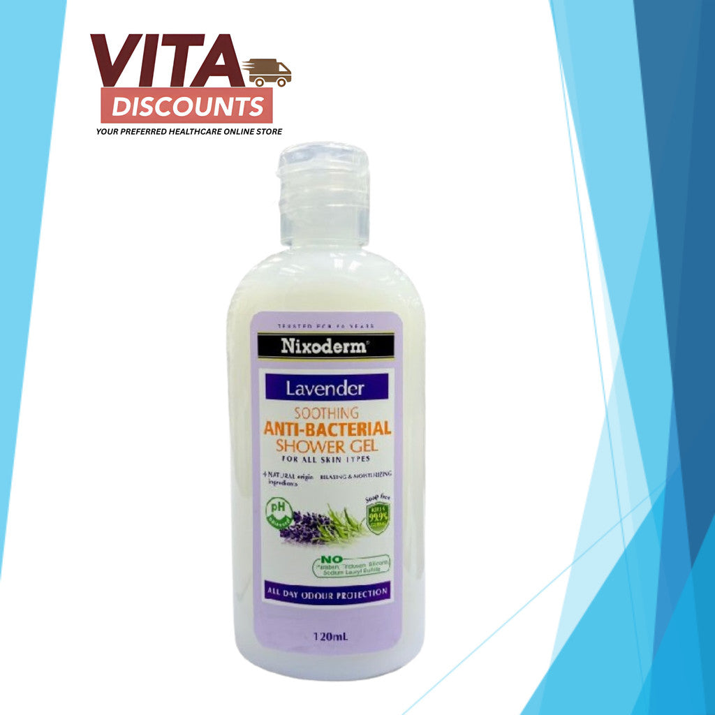 Nixoderm Lavender Soothing Anti-Bacterial Shower Gel (120ml)