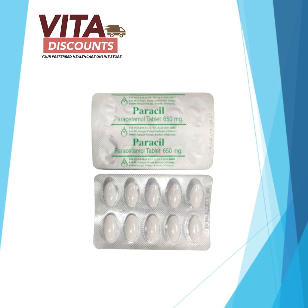 Paracil 650mg Tabs One Strip (10's) [Exp 09/2028]