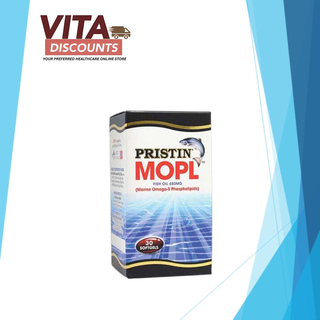 Pristin Mopl Omega-3 Fish Oil 650mg Sgels Small Bottle (30's)