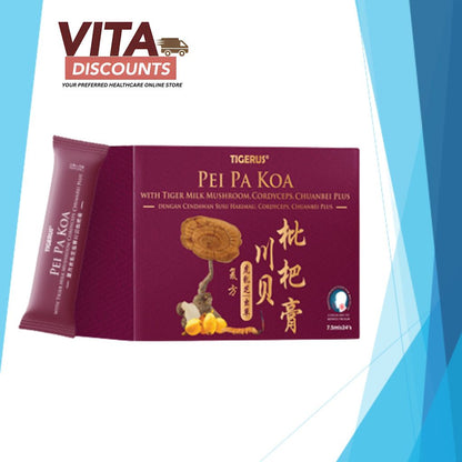 Tigerus Pei Pa Koa Syrup Sacs (7.5ml) (24's) [Exp 11/2028]  [Extra 1 Gift]