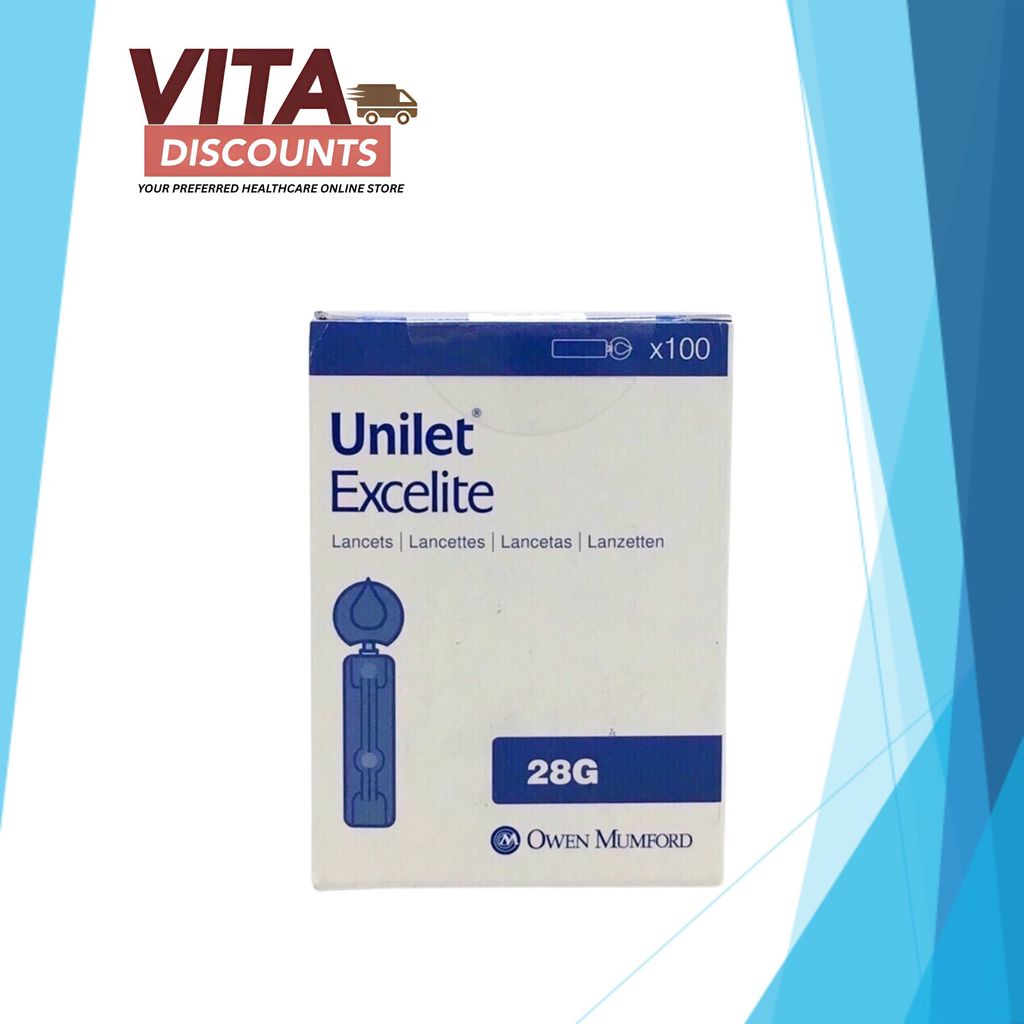 Unilet Excelite Lancets (28g x 100's)
