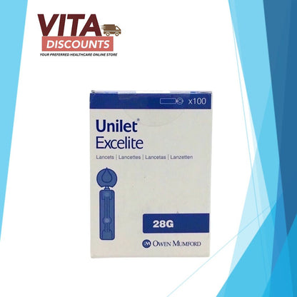 Unilet Excelite Lancets (28g x 100's)