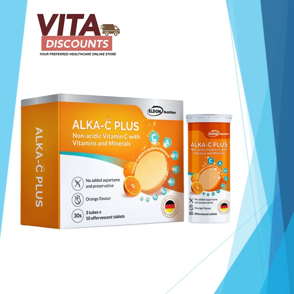Eldon Nutrition Alka-C Plus Orange Etabs (30's) [Exp 05/2027]  [Extra 2 Gift]