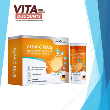 Eldon Nutrition Alka-C Plus Orange Etabs (30's) [Exp 05/2027]  [Extra 2 Gift]