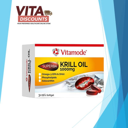 Vitamode Superba Krill Oil 1000mg Caps (30's) [Exp 08/2027]