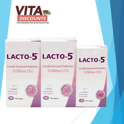 Lacto-5 10B Cfu Vcaps (90's x 2 Pack + 30's) [Exp 11/2027]