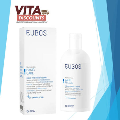 Eubos Liquid Blue Washing Emulsion (400 + 400ml) [Exp 08/2027]