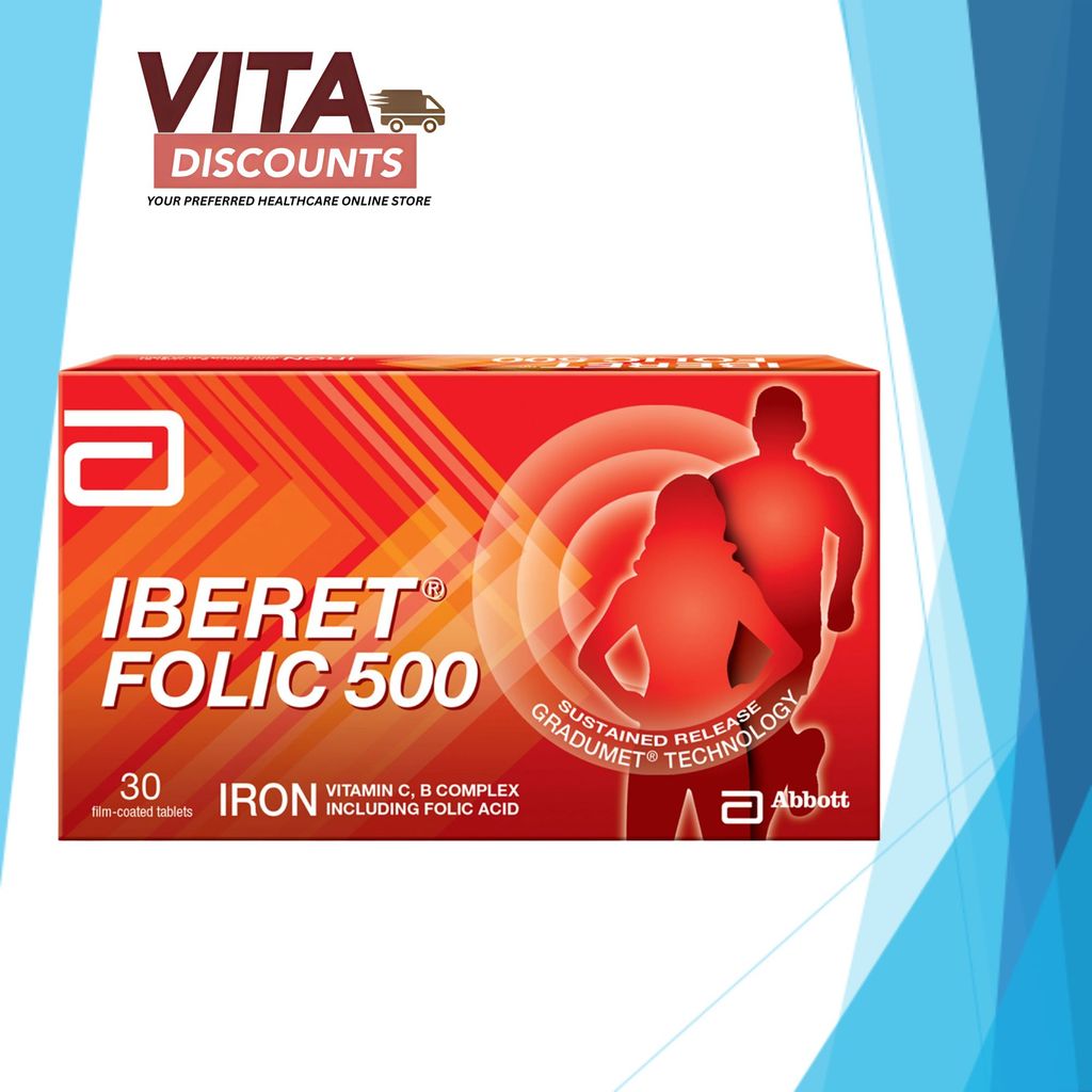 Iberet Folic 500 Tablets (30's) [Exp 06/2027]