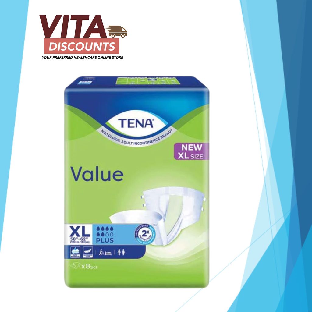 Tena Value Adult Diaper Size XL (1 Pack x 8's)