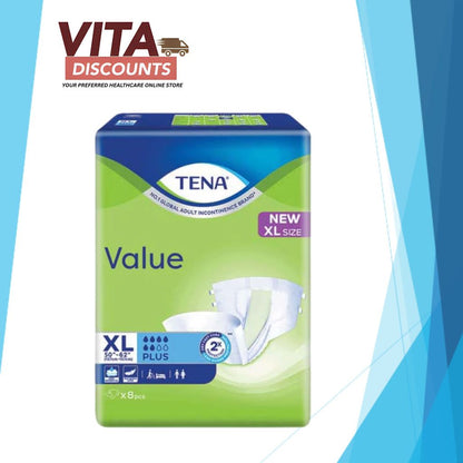Tena Value Adult Diaper Size XL (1 Pack x 8's)
