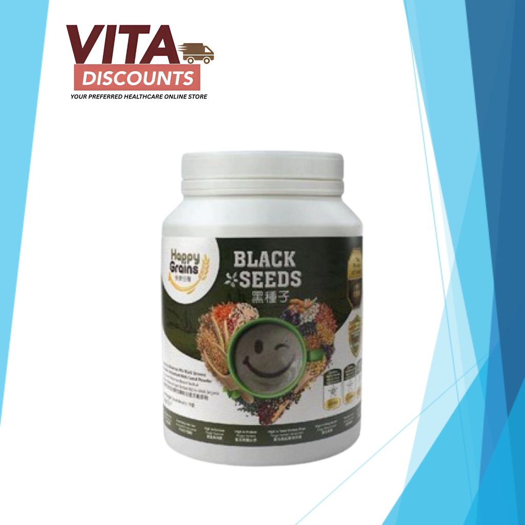 Happy Grains Black Seeds Powder Big Bottle (1kg)
