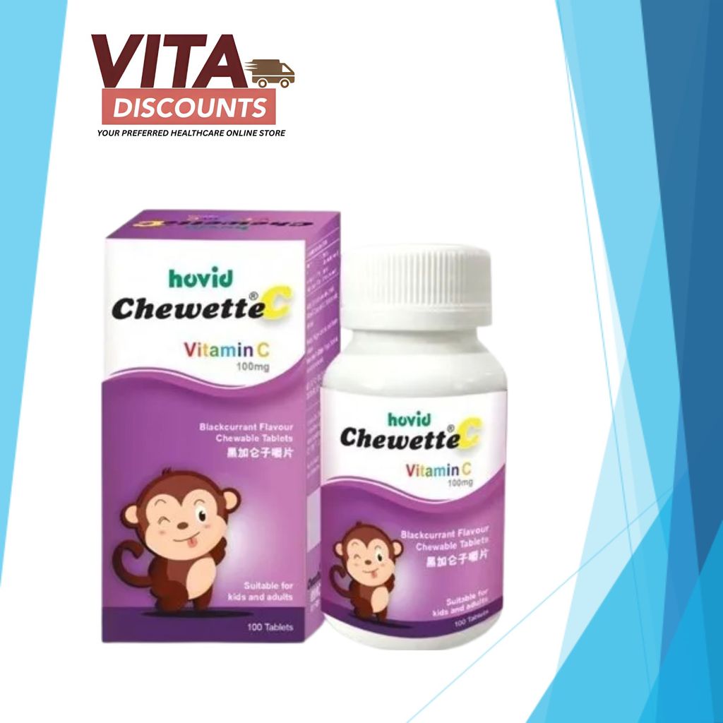 Hovid Chewettec Vitamin C 100mg Blackcurrant Ctabs (100's)