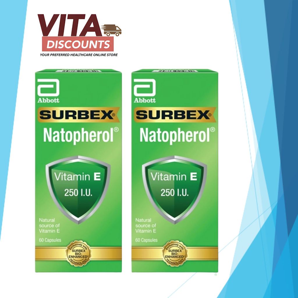 Surbex Natopherol Bio-Enhanced 250Iu Caps (60's x 2 Pack) [Exp 06/2027]