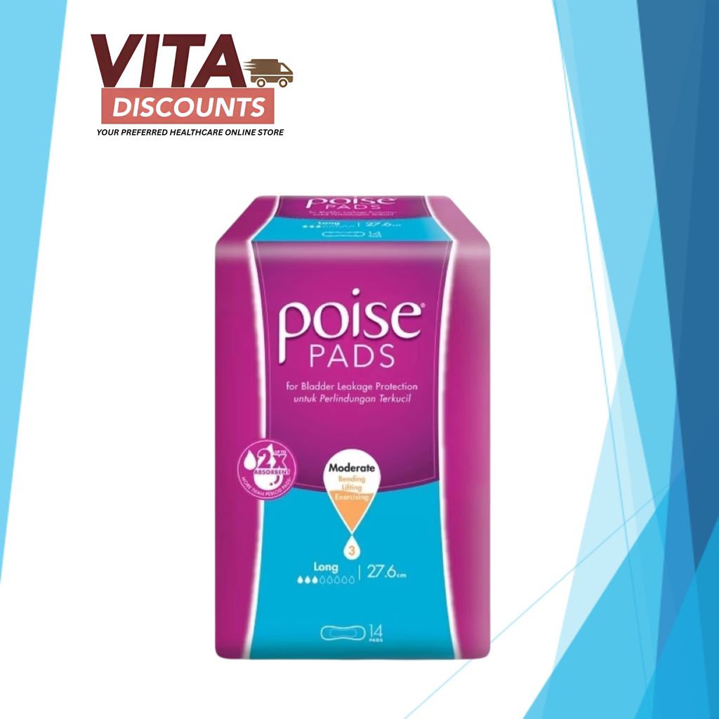 Poise Pads Long 27.6cm Pads (14's)