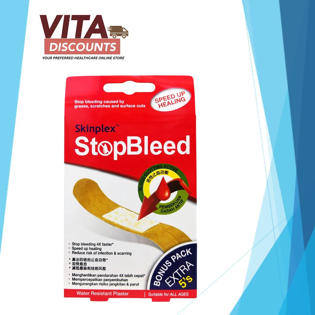 Skinplex Stopbleed Water Resistant Plaster (5's/5 + 5's) [Exp 03/2029]