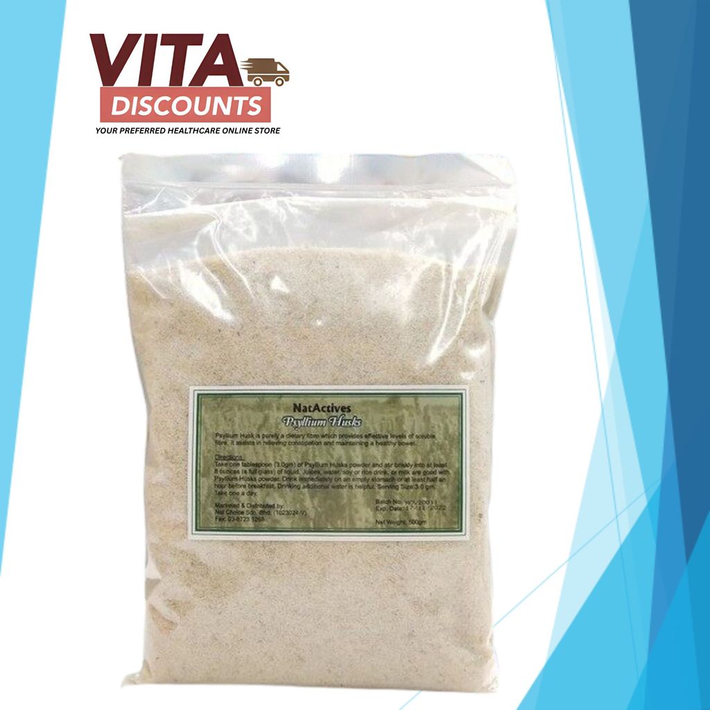 Natactives Psyllium Husks (500g) [Exp 06/2027]