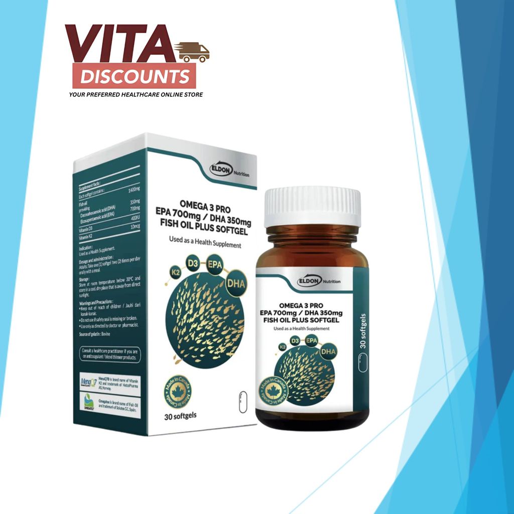 Eldon Nutrition Omega 3 350/700mg Sgels Small Bottle (30's) [Exp 03/2027]  [Extra 2 Gift]