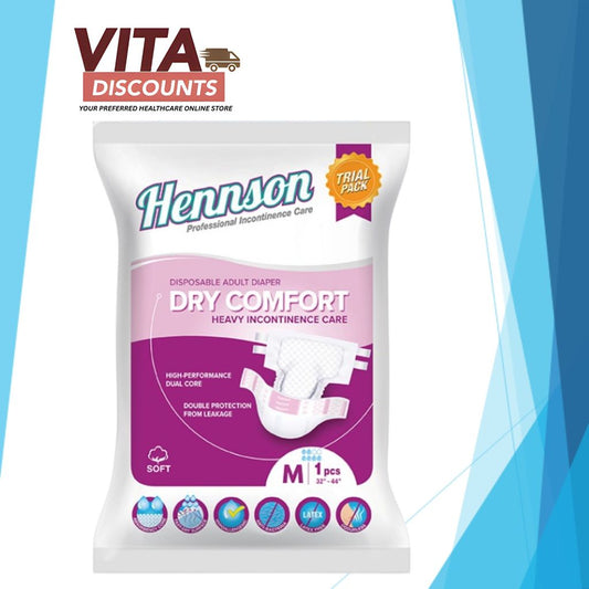 Rtc - Hennson Dry Comfort Trial Pack Adult Diaper M Size Sample Pack (1's)