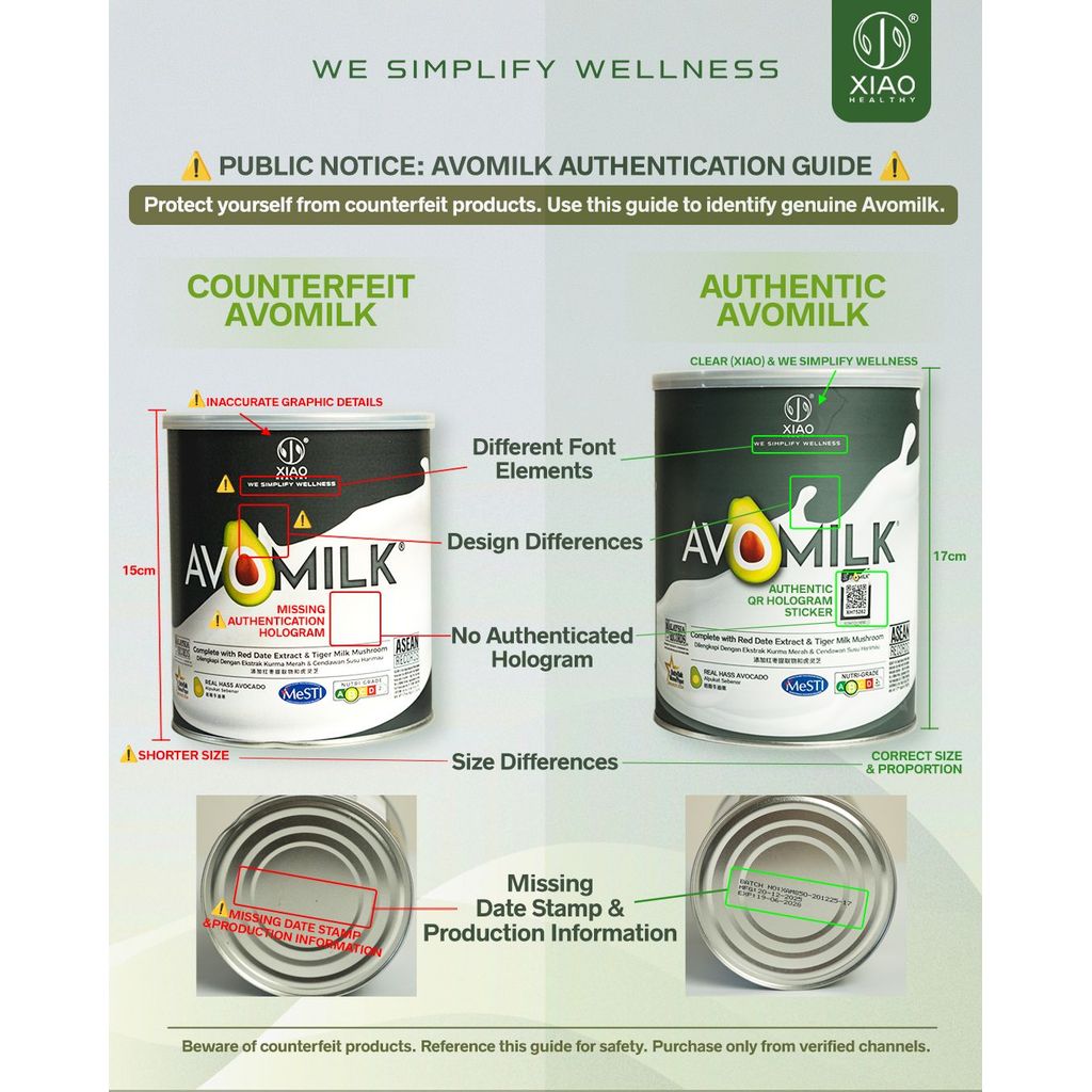 Xiao Healthy Avomilk Powder (850g) [Exp 06/2027]