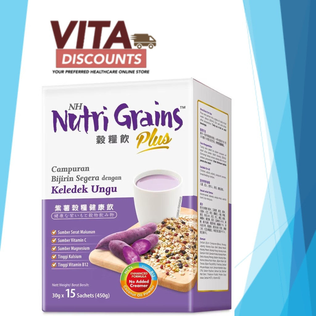 Nh Nutri Grains Plus - Dark Chocolate/6 Black Combinations/Purple Sweet Potato Powder (30g x 15's) [Exp 02/2027]
