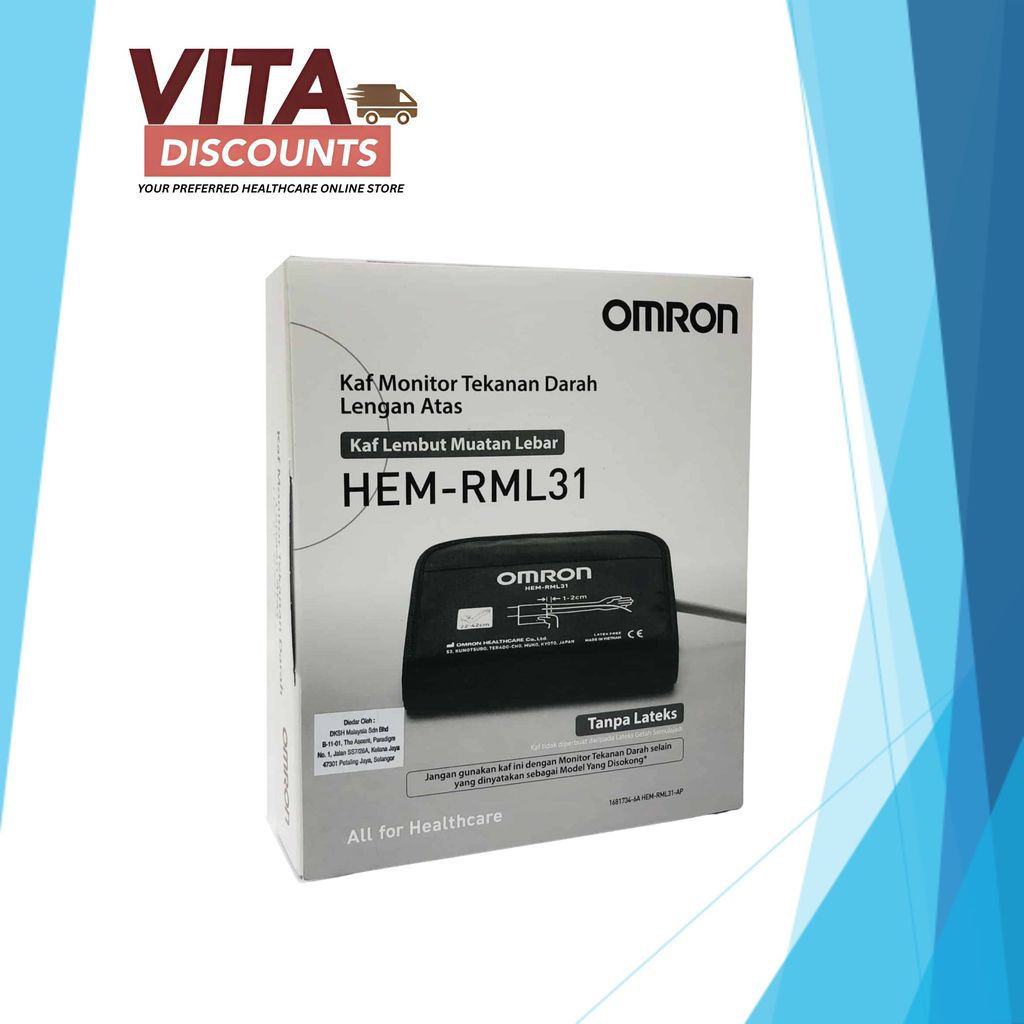 Omron Upper Arm Blood Pressure Monitor Wide Range Soft Cuff Old Version Hem-Rml31 Type B