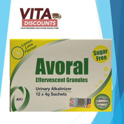Avoral Effervescent Granules Lemon Sugar Free Sacs (4g x 12's)