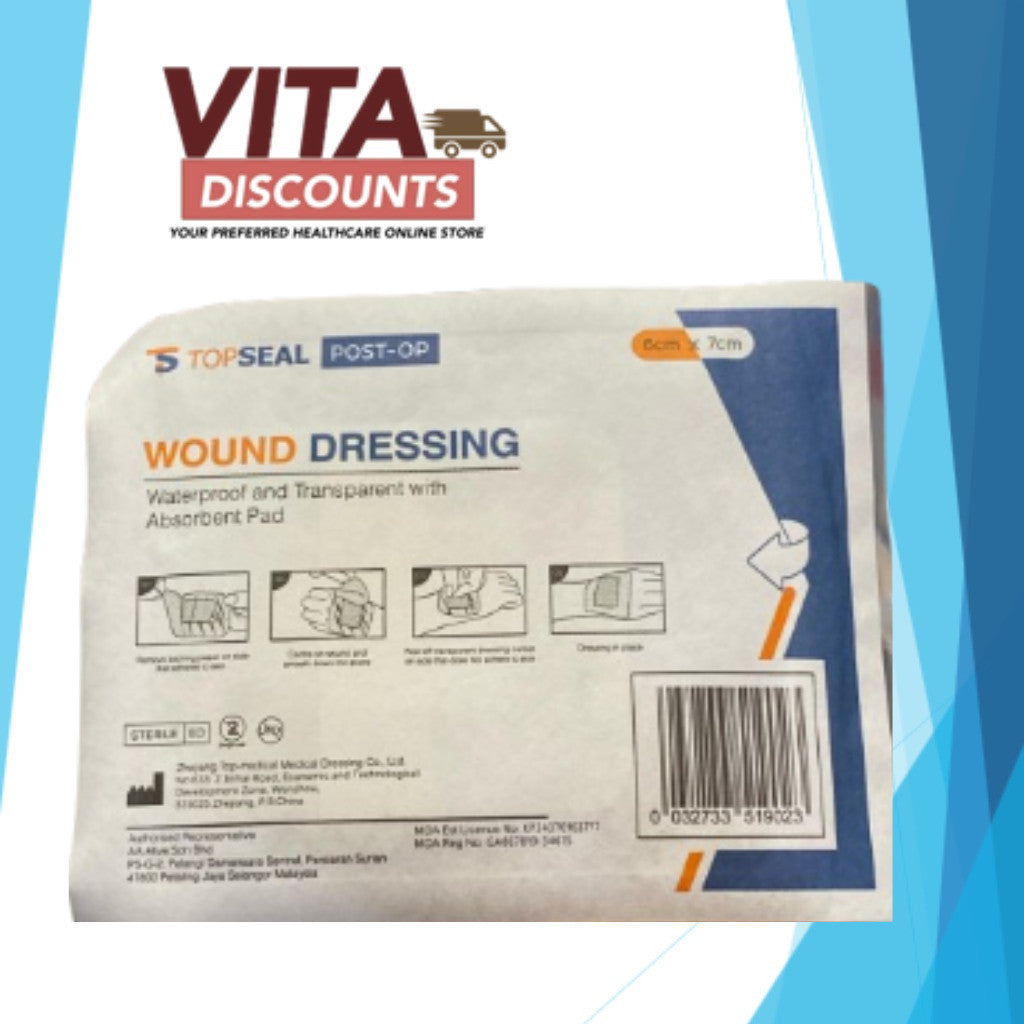 Topseal Post-Op Wound Dressing Wp And Tp With Ap One Piece (1's x 6x7cm/7x10cm/9x15cm/10x10cm/10x20cm/10x25cm)