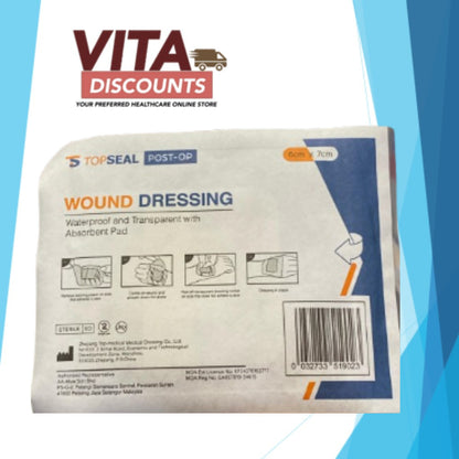 Topseal Post-Op Wound Dressing Wp And Tp With Ap One Piece (1's x 6x7cm/7x10cm/9x15cm/10x10cm/10x20cm/10x25cm)