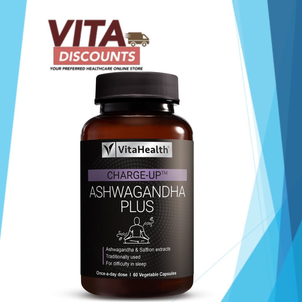Vitahealth Charge-Up Ashwagandha Plus Vcaps (60's)