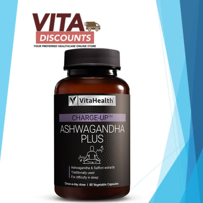 Vitahealth Charge-Up Ashwagandha Plus Vcaps (60's)