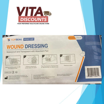 Topseal Post-Op Wound Dressing Wp And Tp With Ap One Piece (1's x 6x7cm/7x10cm/9x15cm/10x10cm/10x20cm/10x25cm)