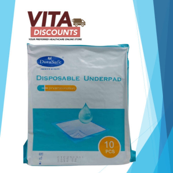 Durasafe Disposable Underpad (60 x 90cm/75 x 75cm x 10's) [Exp 07/2027]