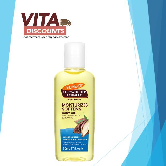 Palmer's Cocoa Butter Formula With Vitamin E Moisturizes Softens Body Oil (50ml) [Exp 03/2028]