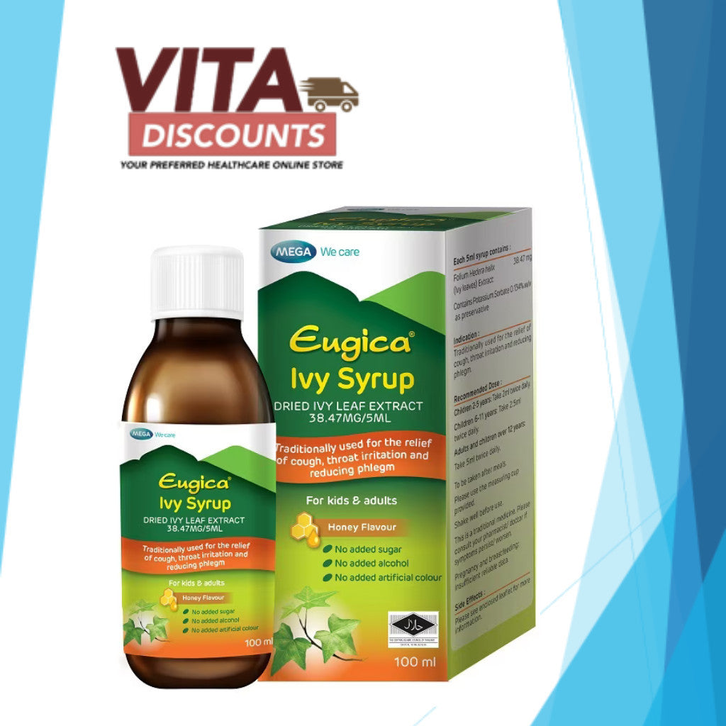 Mega Eugica Ivy Syrup Honey Flavour (100ml) [Exp 03/2027]