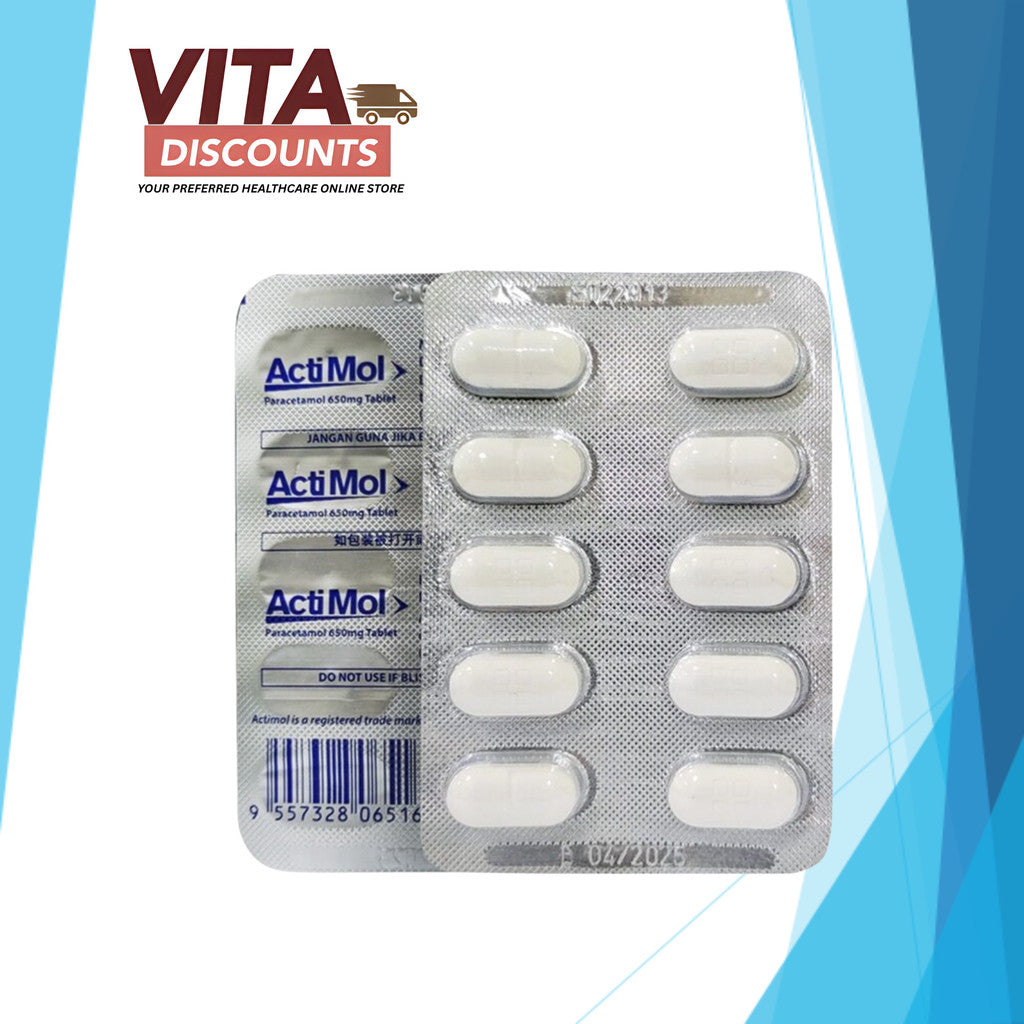 Actimol 650mg Tabs One Strip (10's) [Exp 04/2029]