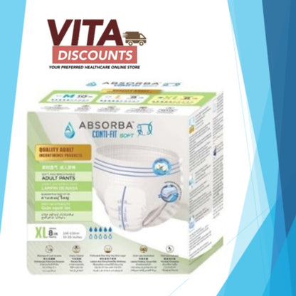 Absorba Conti-Fit Soft Adult Pants - Size M (10's)/L (9's)/XL (8's)