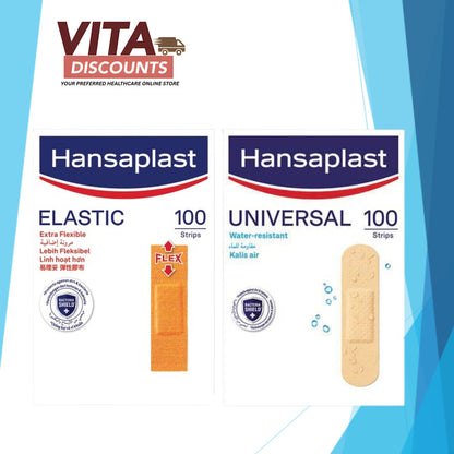Hansaplast Plasters Universal/Elastic (100's) [Exp 06/2028]
