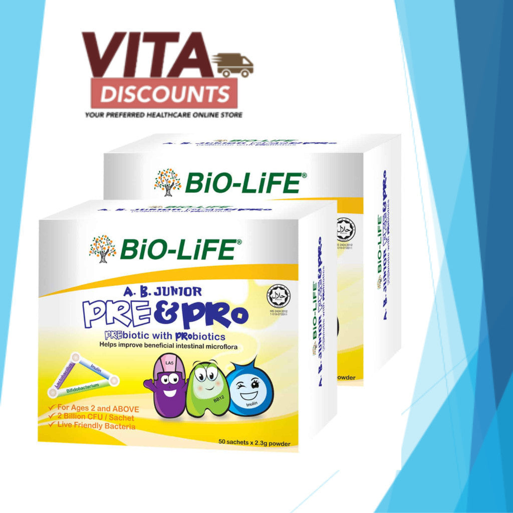 Bio-Life Ab Junior Pre&Pro Powder (2.3g x 50's x 2 Pack) [Exp 08/2027]