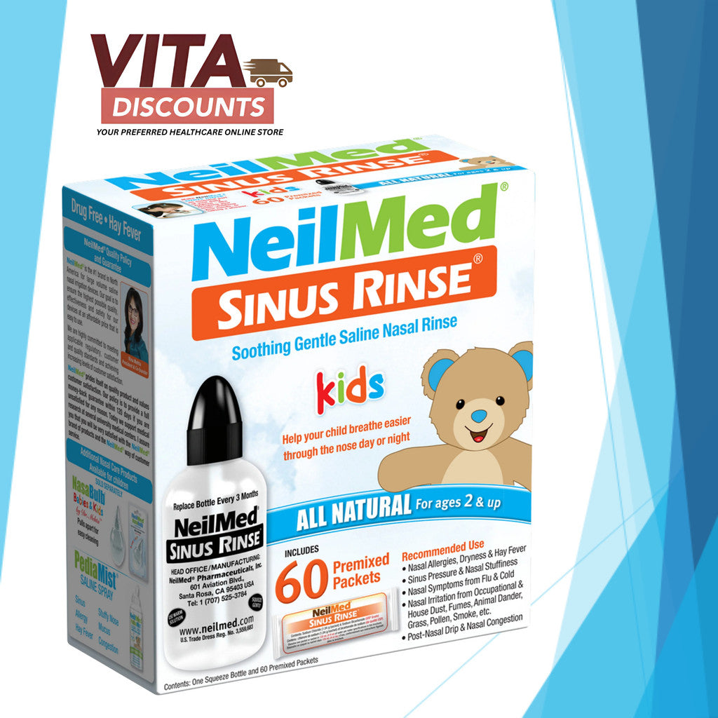 Neilmed Sinus Rinse Starter Kit Kids 60 Premixed Packets [Exp 02/2030]