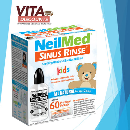 Neilmed Sinus Rinse Starter Kit Kids 60 Premixed Packets [Exp 02/2030]