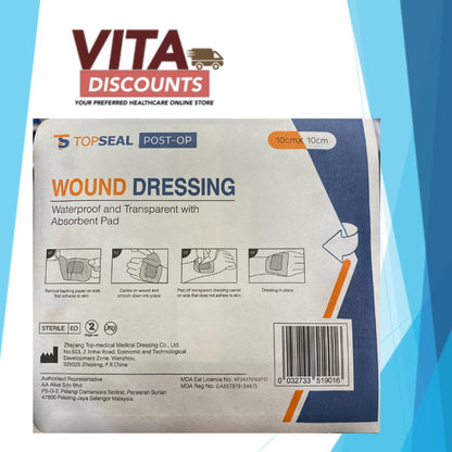 Topseal Post-Op Wound Dressing Wp And Tp With Ap One Piece (1's x 6x7cm/7x10cm/9x15cm/10x10cm/10x20cm/10x25cm)