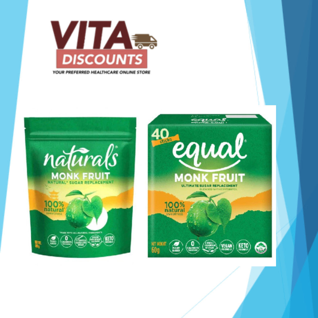Equal Monk Fruit Sticks (60g x 40's)/Pouch (200g) [Exp 08/2027]