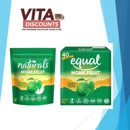 Equal Monk Fruit Sticks (60g x 40's)/Pouch (200g) [Exp 08/2027]