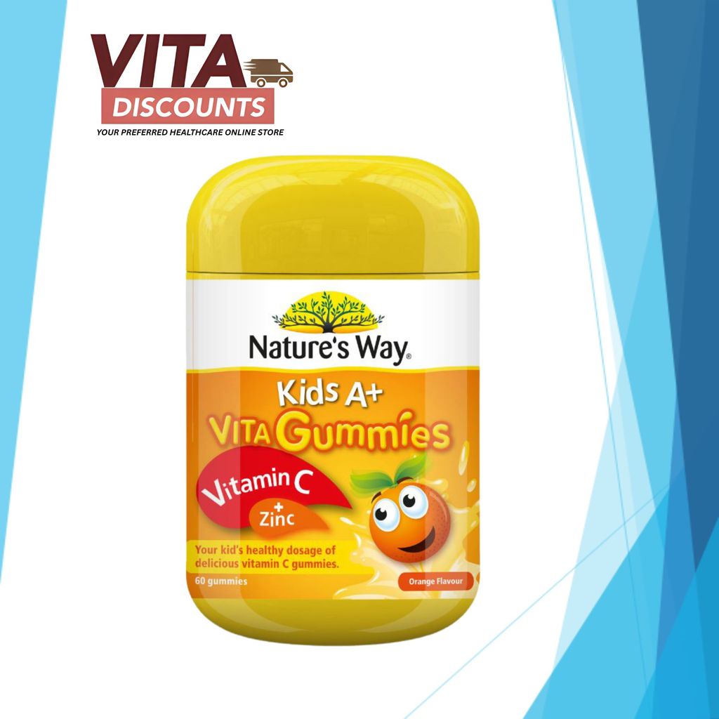 Nature's Way Kids A+ Vita Gummies Vitamin C + Zinc Orange (60's) [Exp 08/2026]
