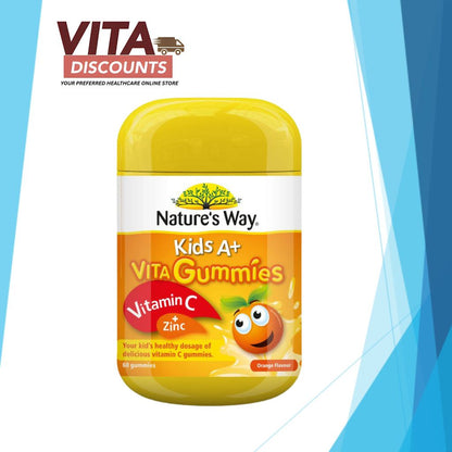 Nature's Way Kids A+ Vita Gummies Vitamin C + Zinc Orange (60's) [Exp 08/2026]