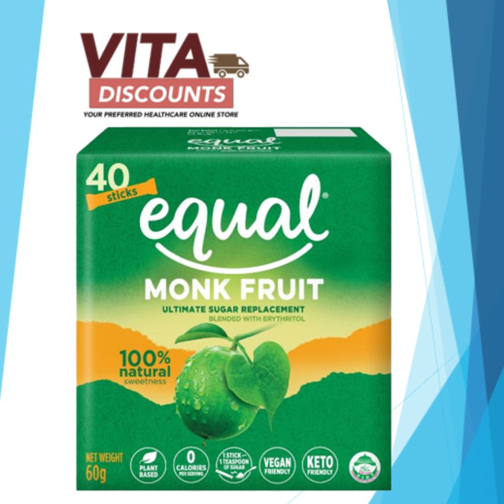 Equal Monk Fruit Sticks (60g x 40's)/Pouch (200g) [Exp 08/2027]