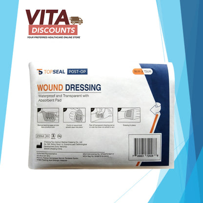 Topseal Post-Op Wound Dressing Wp And Tp With Ap One Piece (1's x 6x7cm/7x10cm/9x15cm/10x10cm/10x20cm/10x25cm)