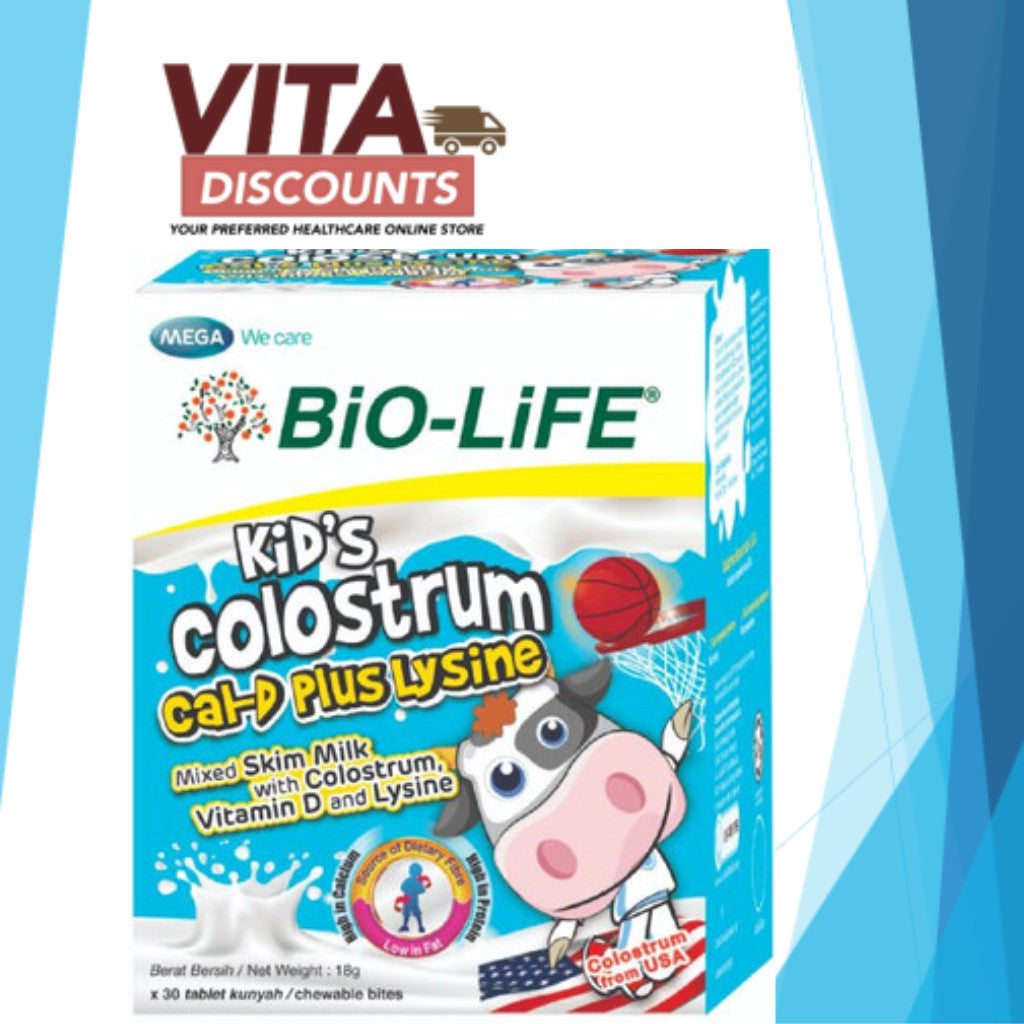 Bio-Life Kid's Colostrum Cal-D Plus Lysine Ctabs (30's) [Exp 07/2027]