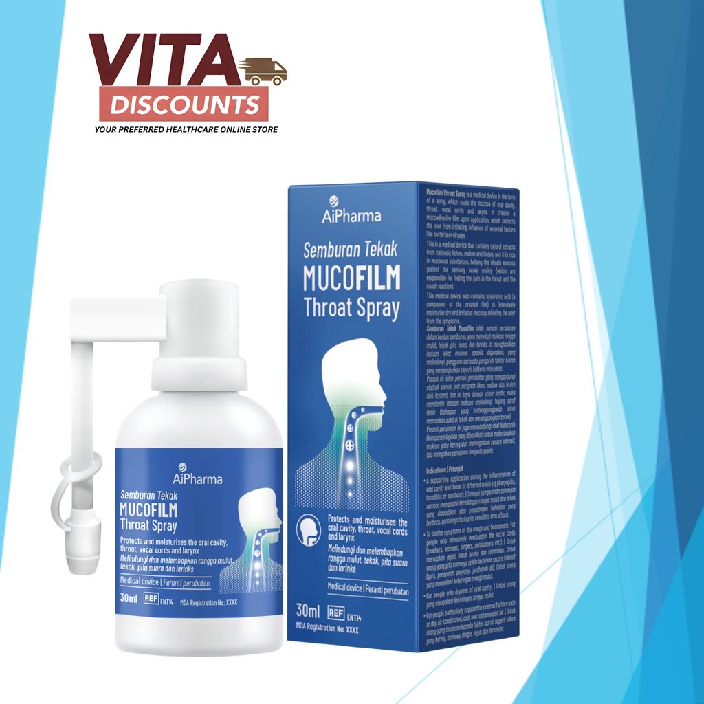 Aipharma Mucofilm Throat Spray (30ml) [Exp 05/2027]