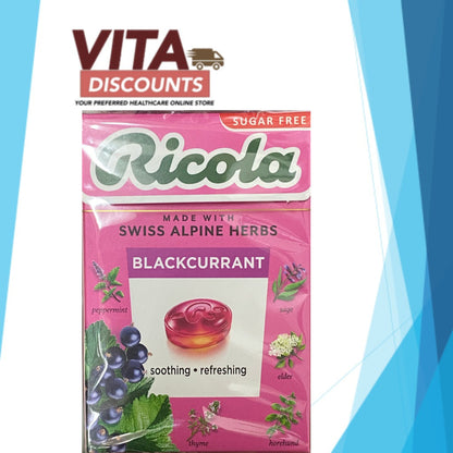 Ricola - Original/Blackcurrant/Elderflower/Lemonmint Sugar Free (40g)